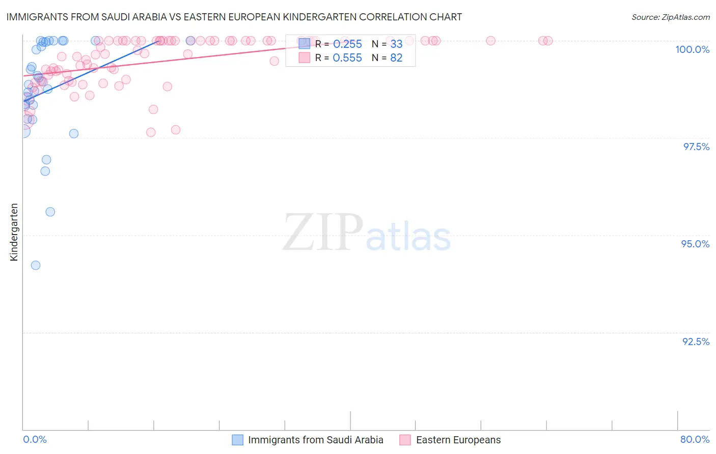 Immigrants from Saudi Arabia vs Eastern European Kindergarten