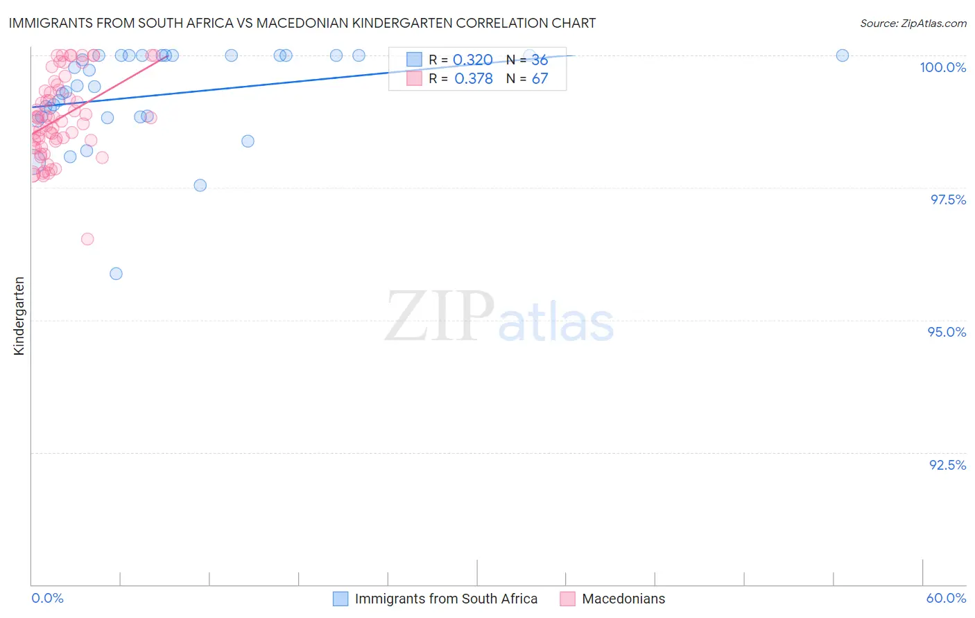 Immigrants from South Africa vs Macedonian Kindergarten