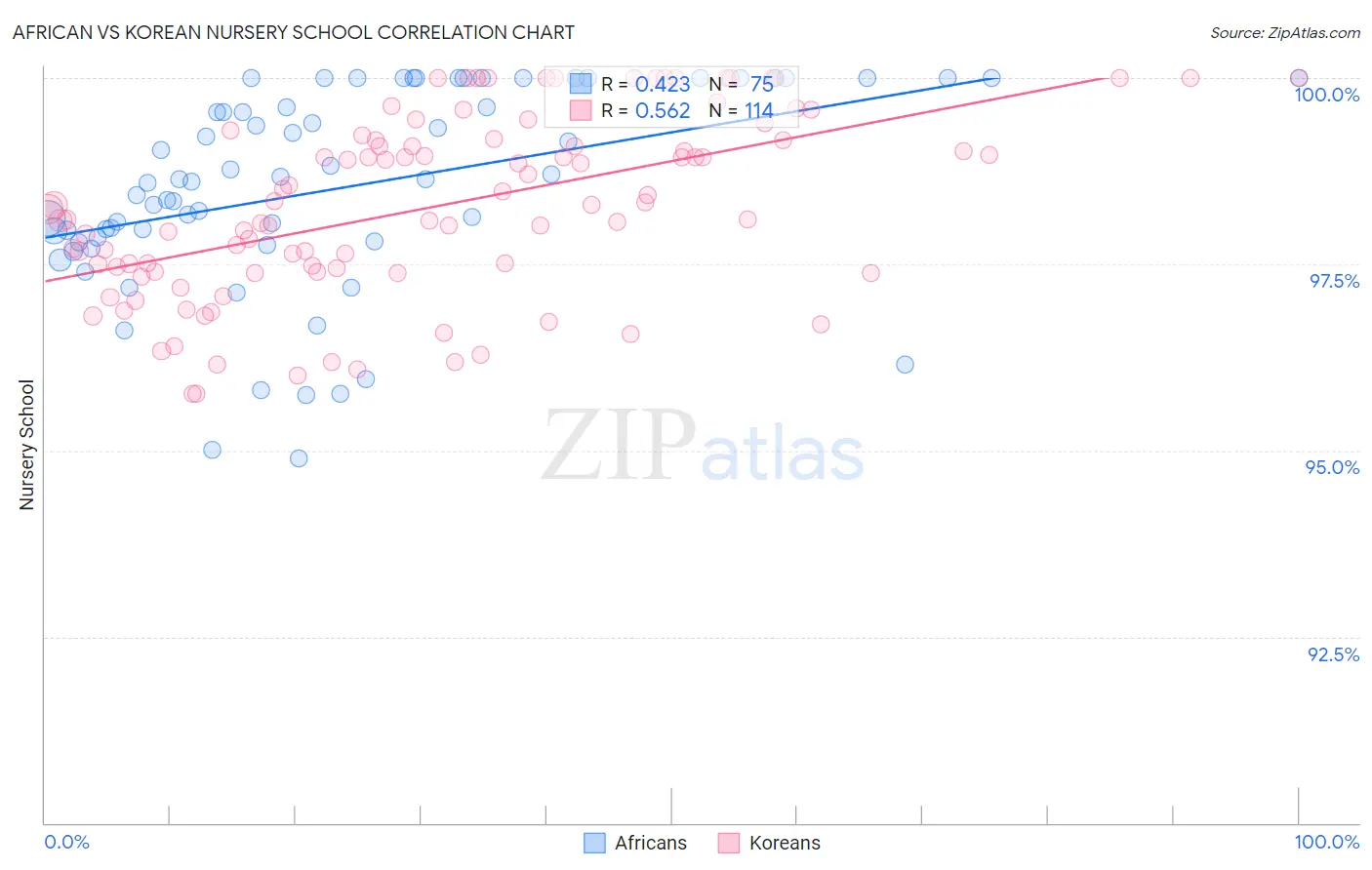 African vs Korean Nursery School