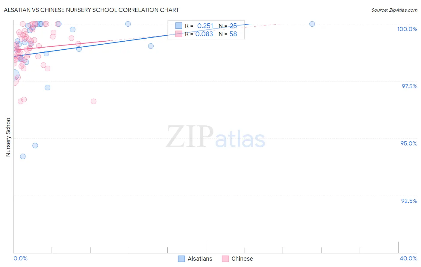 Alsatian vs Chinese Nursery School