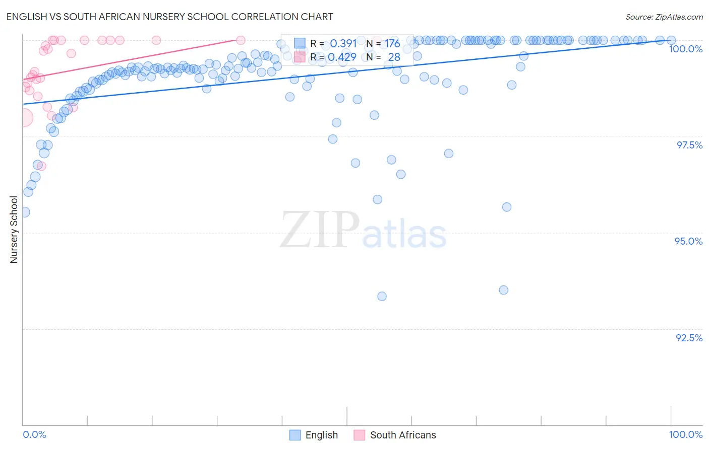 English vs South African Nursery School