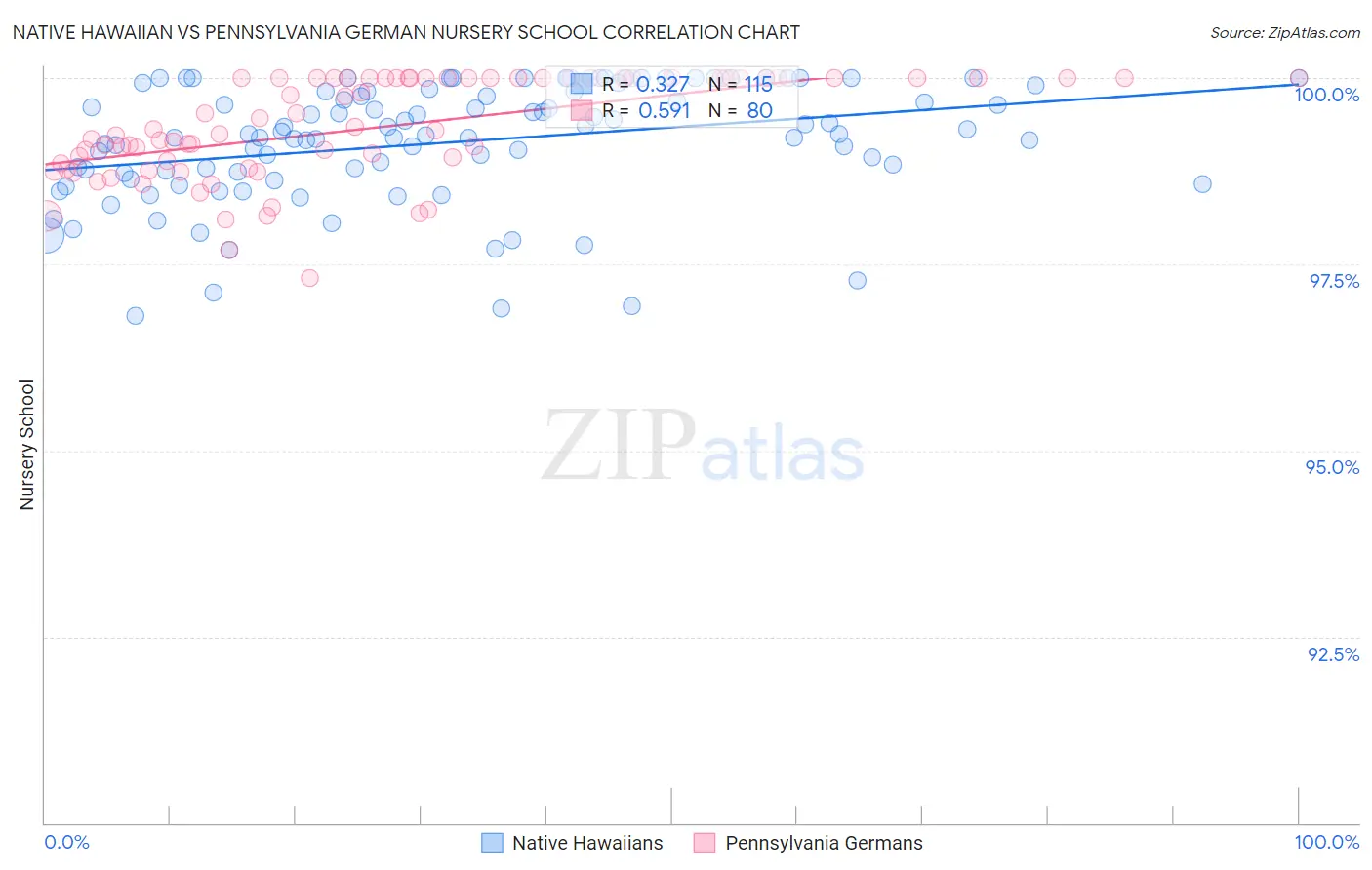 Native Hawaiian vs Pennsylvania German Nursery School