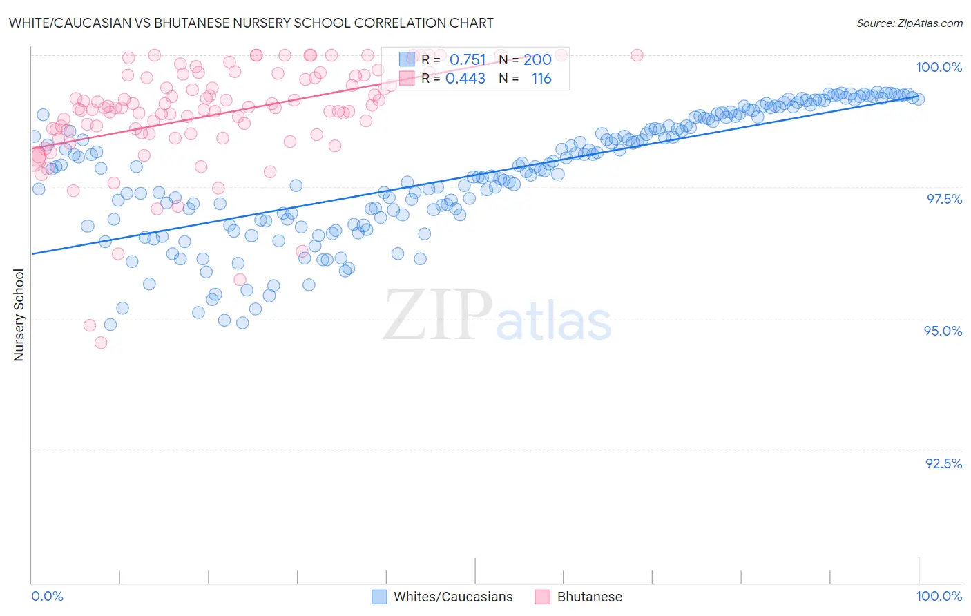 White/Caucasian vs Bhutanese Nursery School