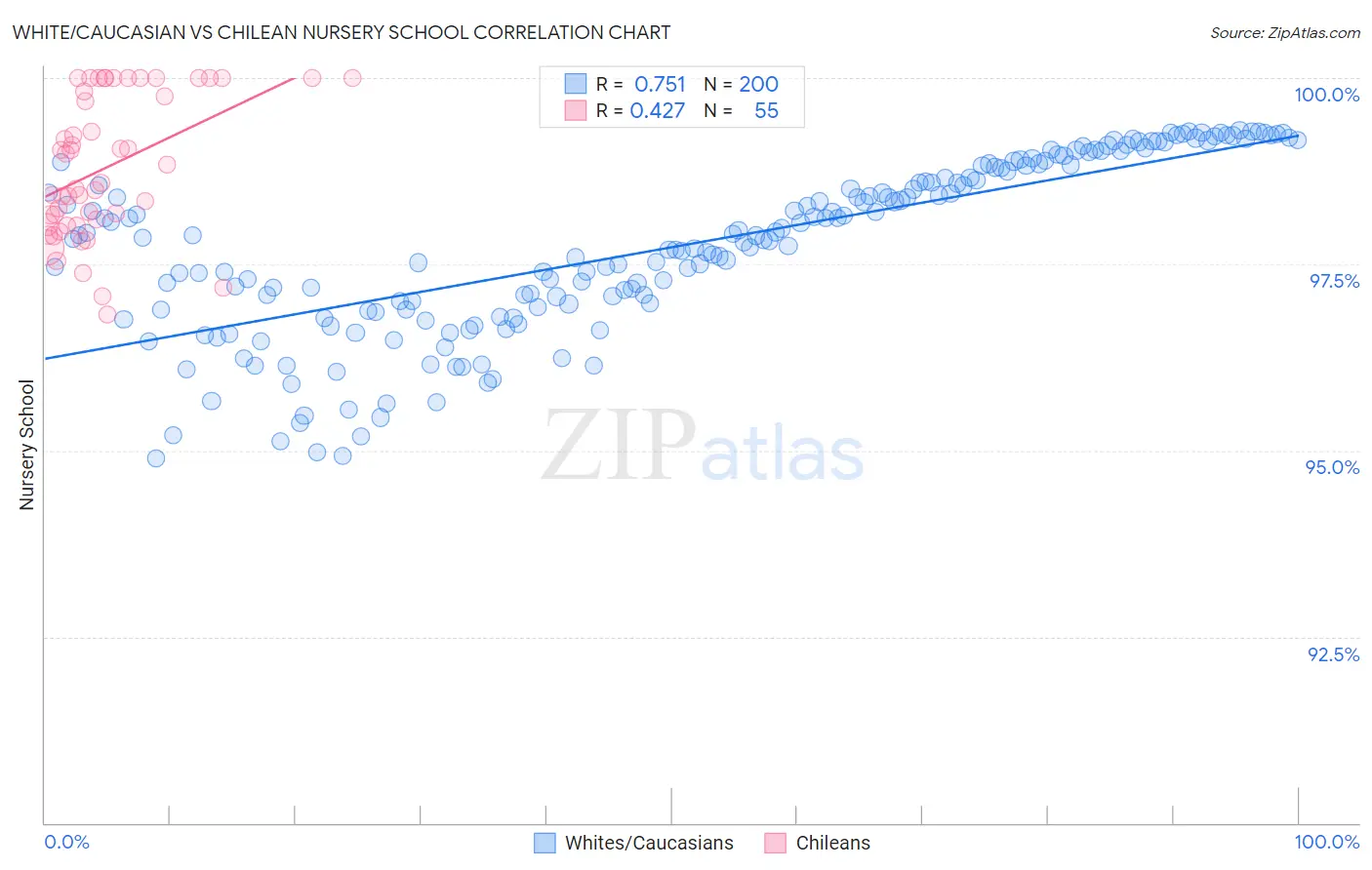 White/Caucasian vs Chilean Nursery School