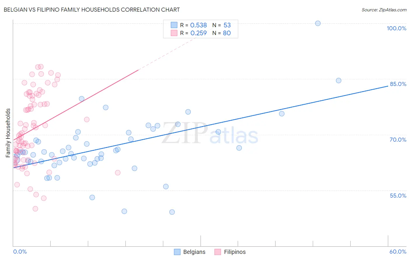 Belgian vs Filipino Family Households