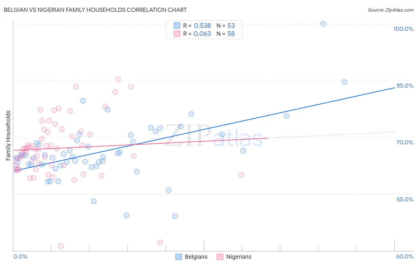 Belgian vs Nigerian Family Households