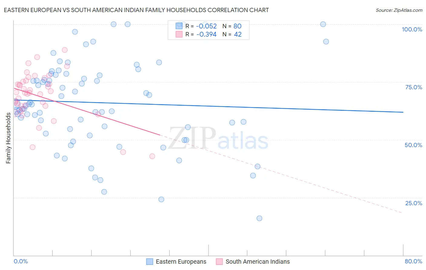 Eastern European vs South American Indian Family Households