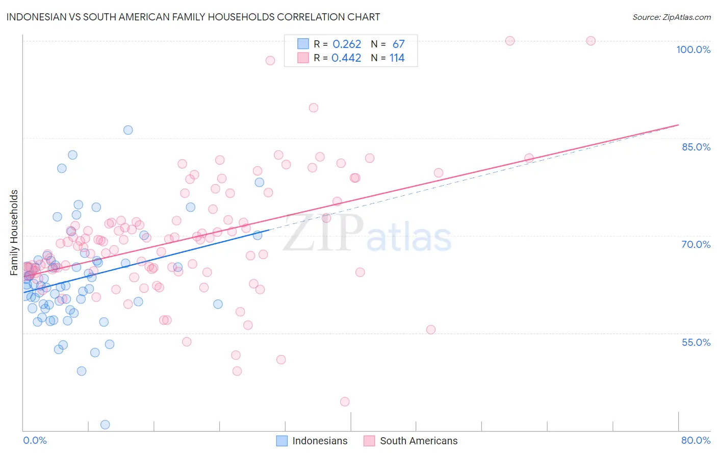 Indonesian vs South American Family Households