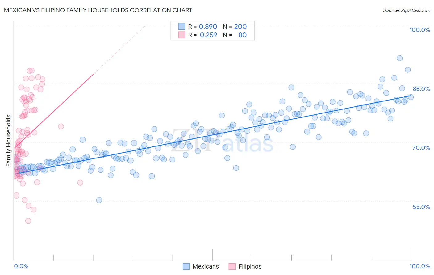 Mexican vs Filipino Family Households