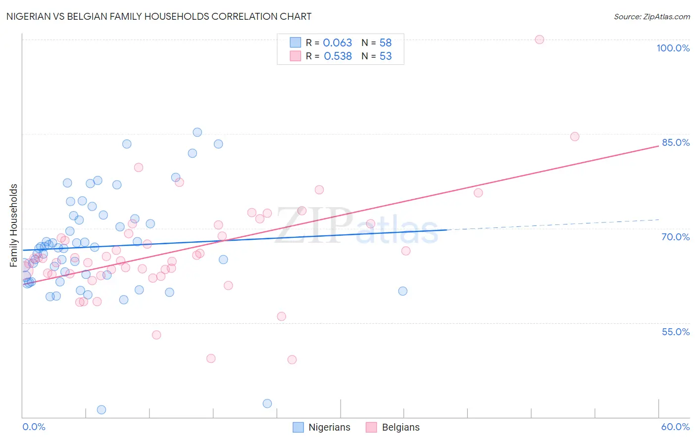 Nigerian vs Belgian Family Households