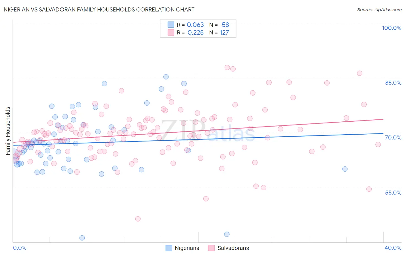 Nigerian vs Salvadoran Family Households