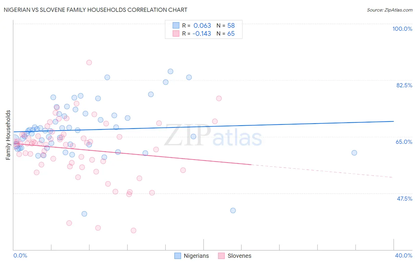 Nigerian vs Slovene Family Households