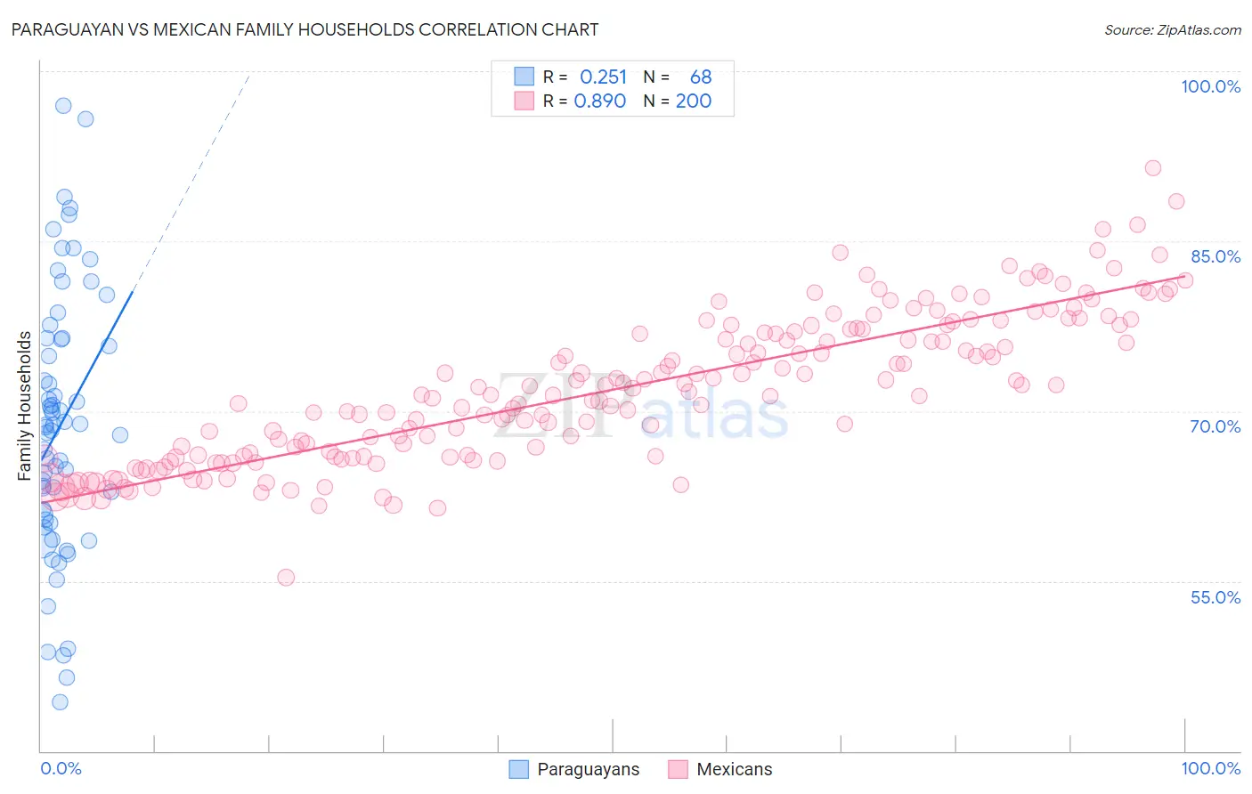 Paraguayan vs Mexican Family Households