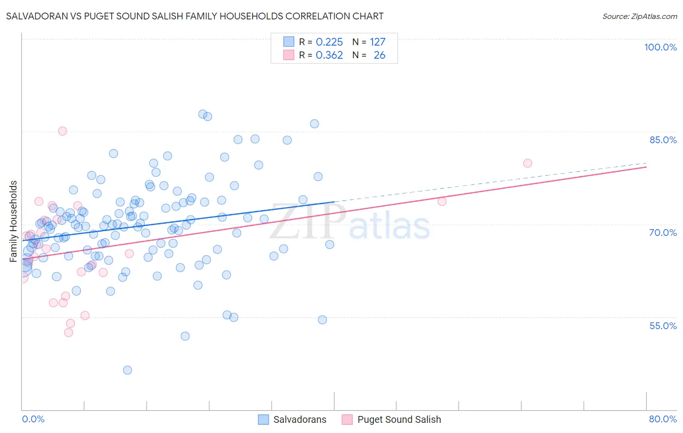 Salvadoran vs Puget Sound Salish Family Households