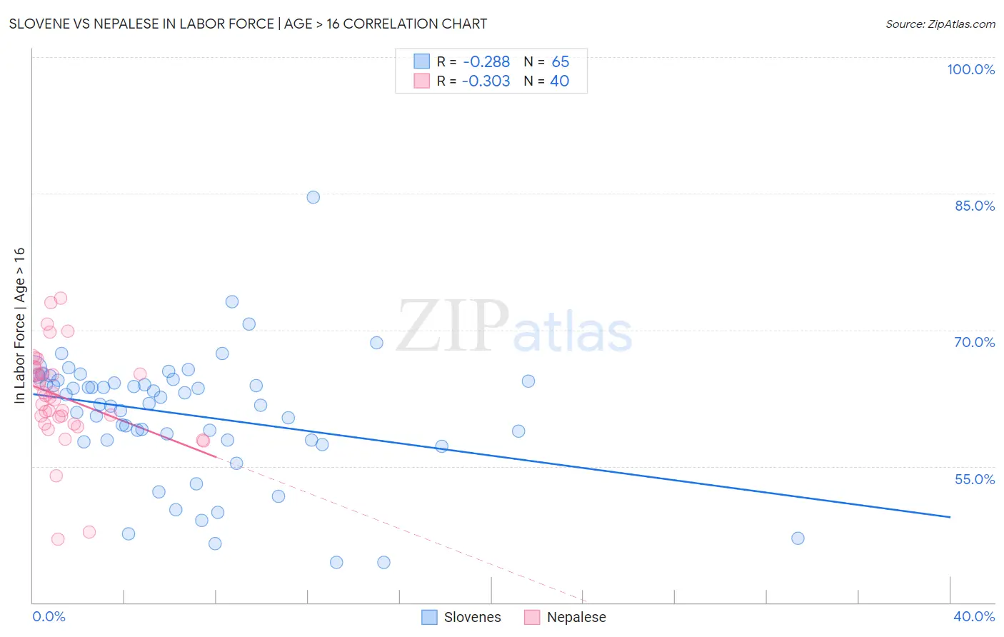 Slovene vs Nepalese In Labor Force | Age > 16