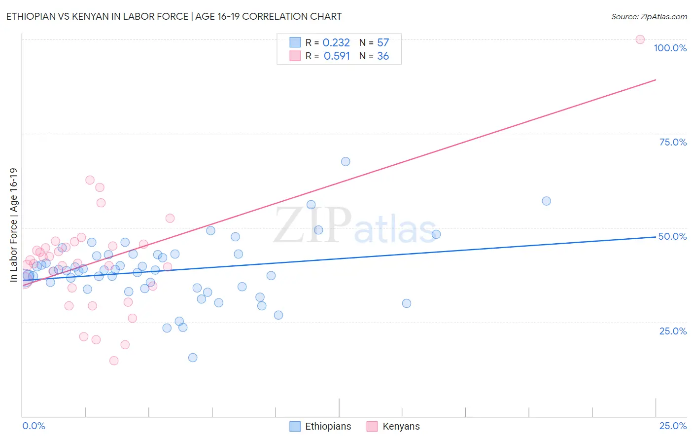 Ethiopian vs Kenyan In Labor Force | Age 16-19