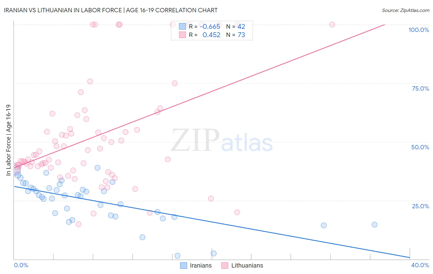 Iranian vs Lithuanian In Labor Force | Age 16-19