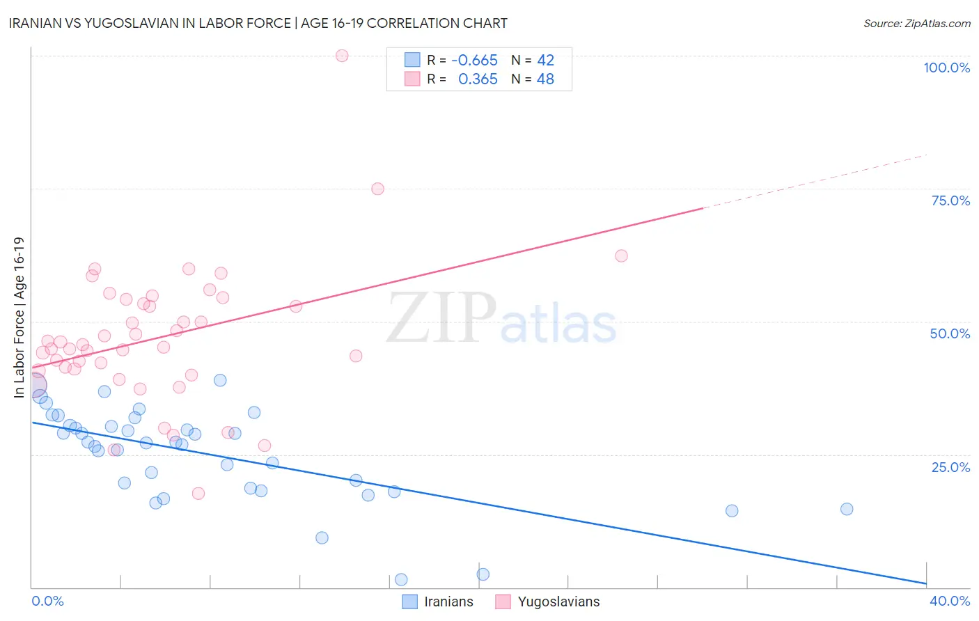 Iranian vs Yugoslavian In Labor Force | Age 16-19