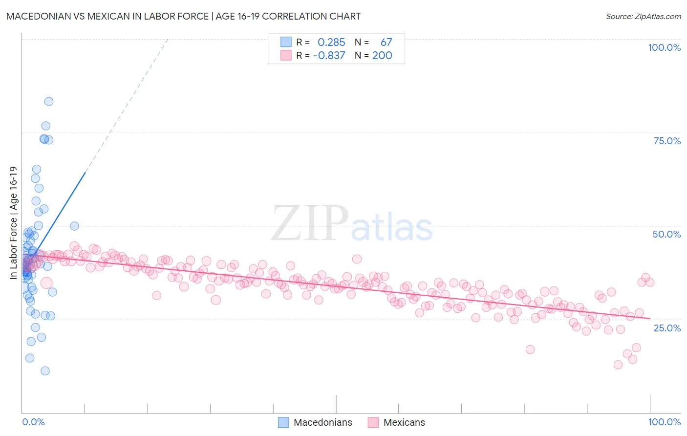 Macedonian vs Mexican In Labor Force | Age 16-19