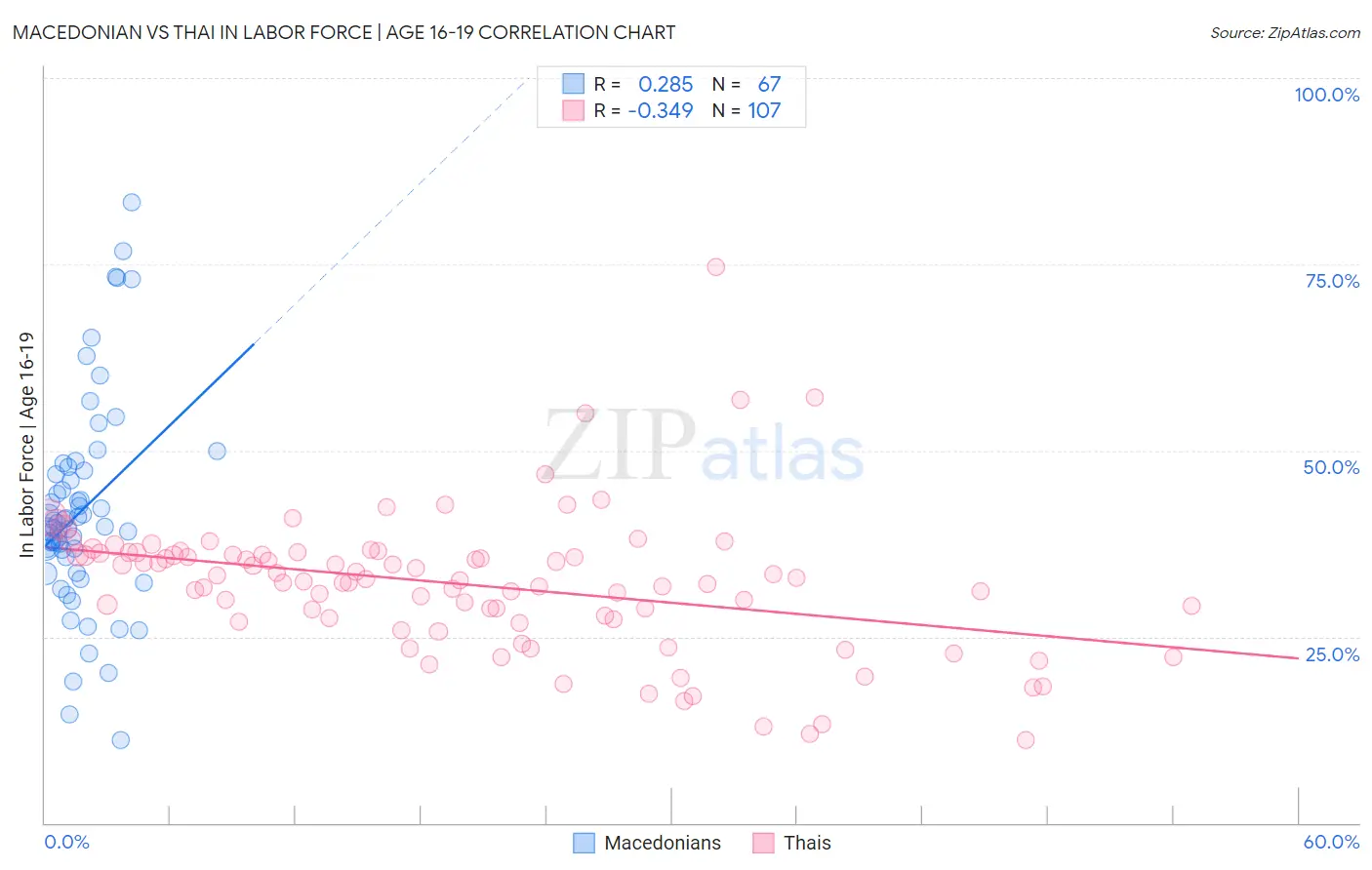 Macedonian vs Thai In Labor Force | Age 16-19