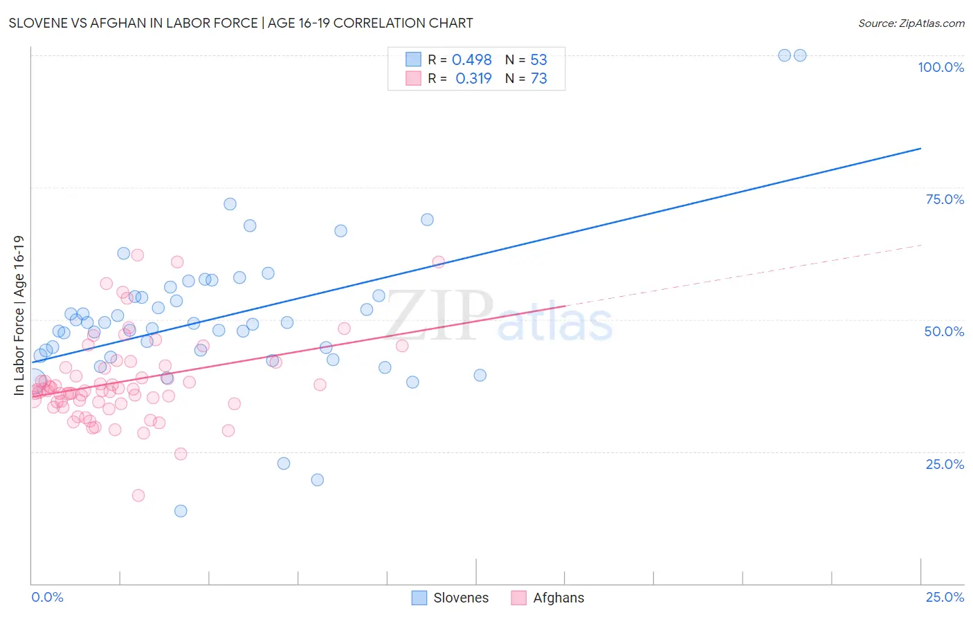 Slovene vs Afghan In Labor Force | Age 16-19