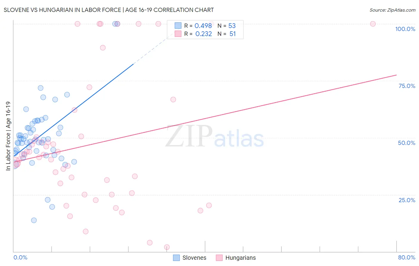 Slovene vs Hungarian In Labor Force | Age 16-19