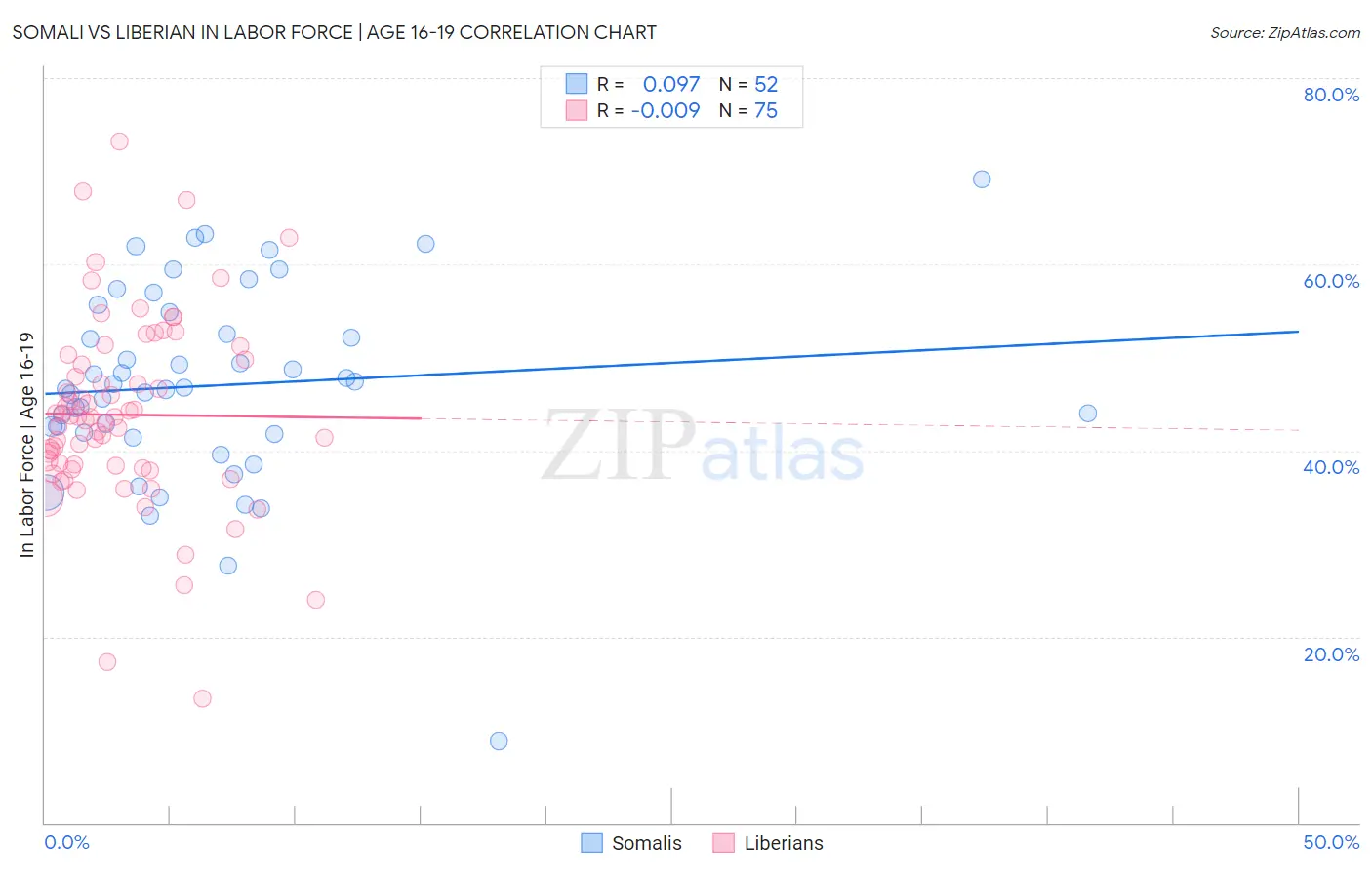 Somali vs Liberian In Labor Force | Age 16-19