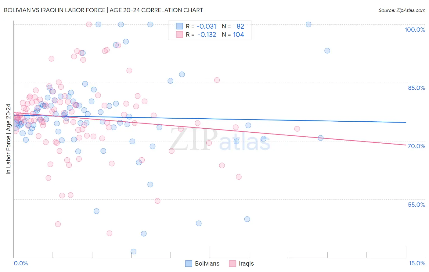 Bolivian vs Iraqi In Labor Force | Age 20-24