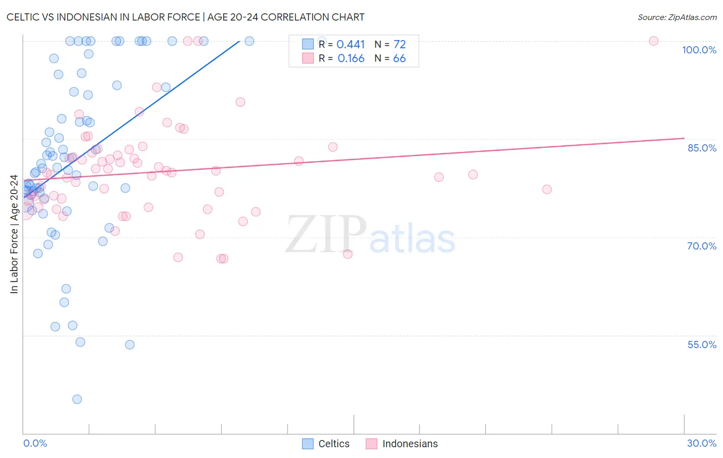 Celtic vs Indonesian In Labor Force | Age 20-24
