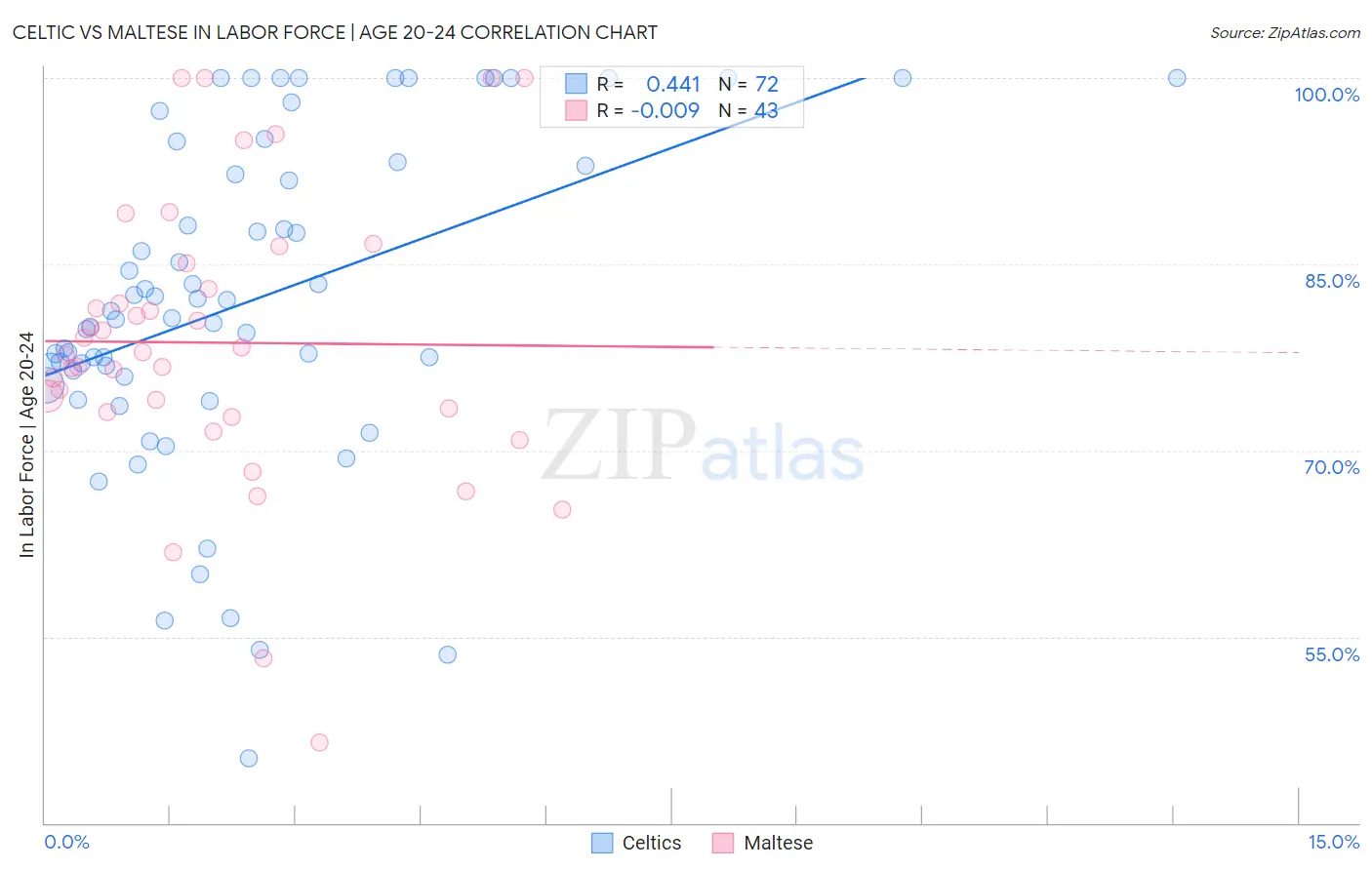 Celtic vs Maltese In Labor Force | Age 20-24