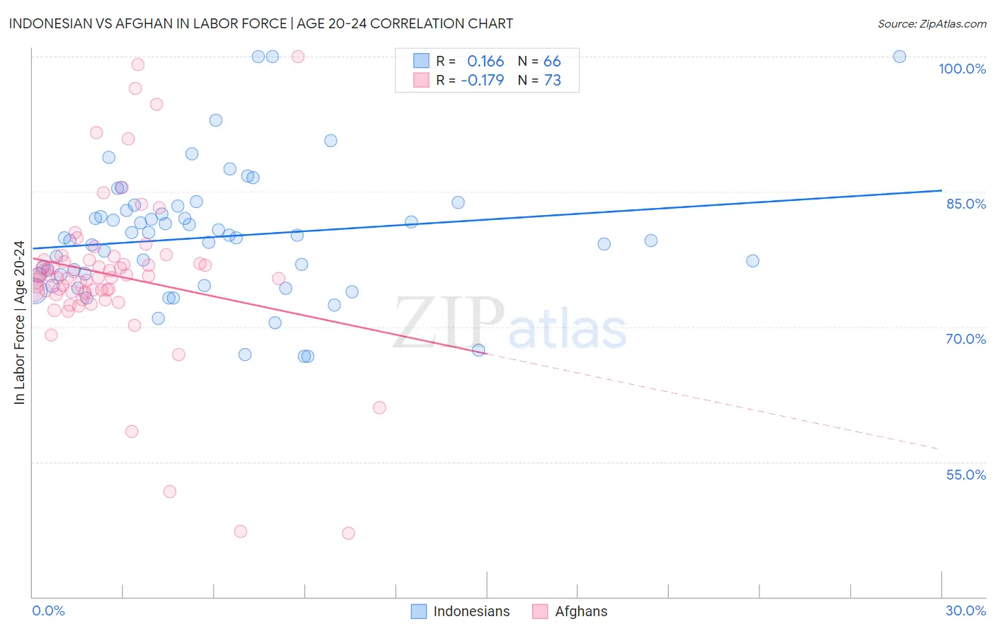 Indonesian vs Afghan In Labor Force | Age 20-24