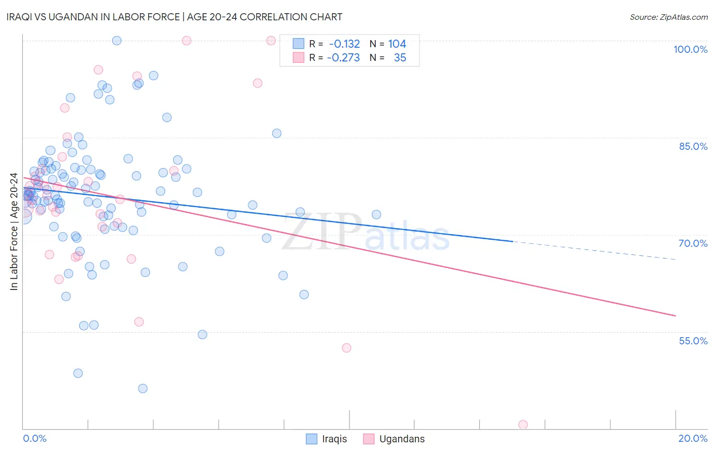 Iraqi vs Ugandan In Labor Force | Age 20-24