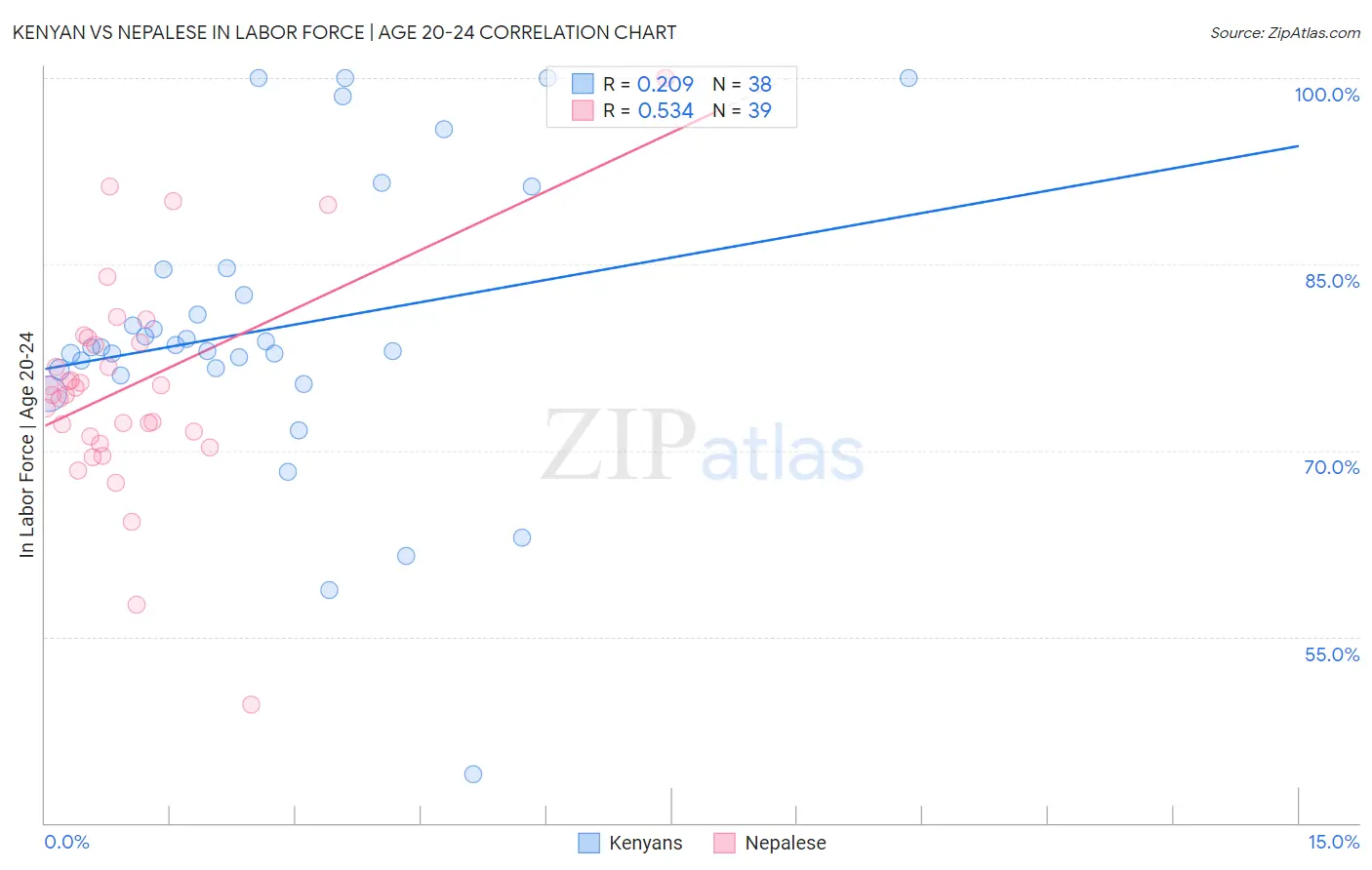 Kenyan vs Nepalese In Labor Force | Age 20-24