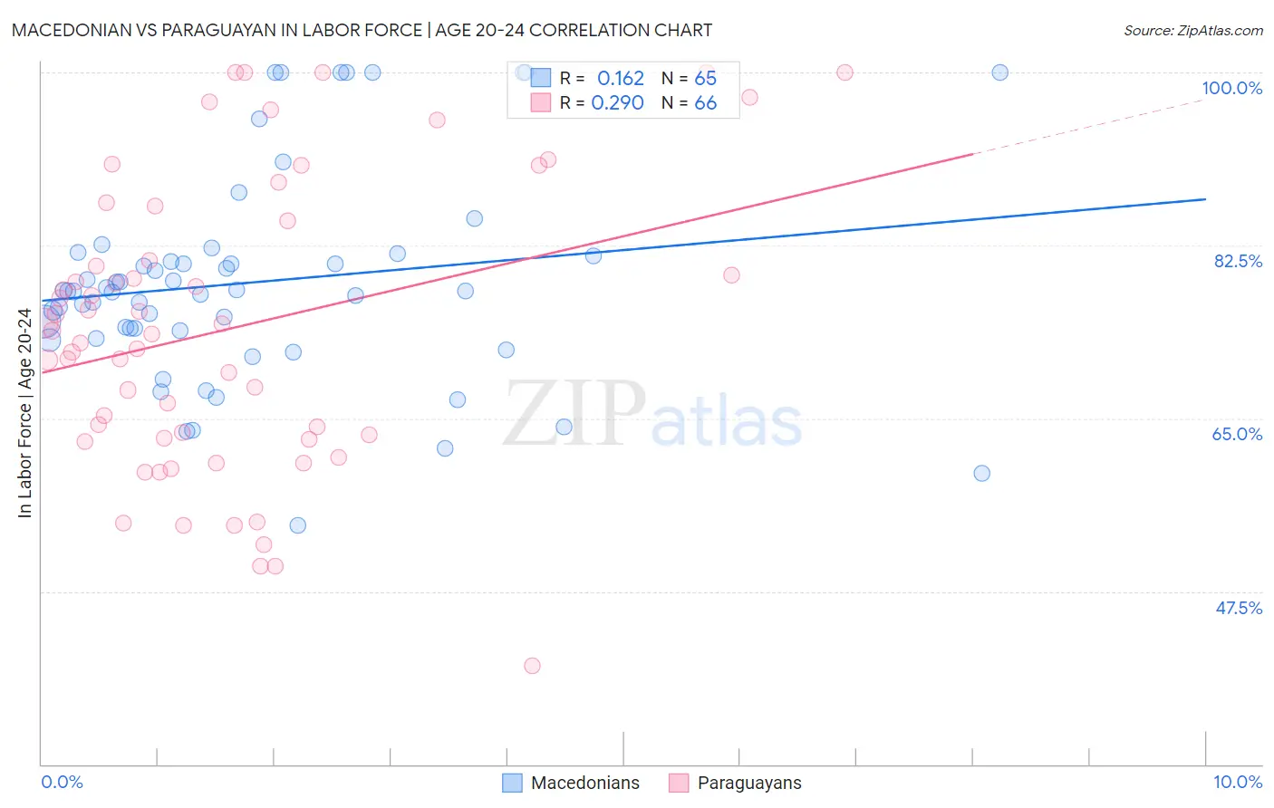 Macedonian vs Paraguayan In Labor Force | Age 20-24