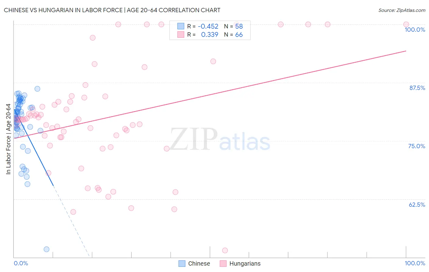 Chinese vs Hungarian In Labor Force | Age 20-64