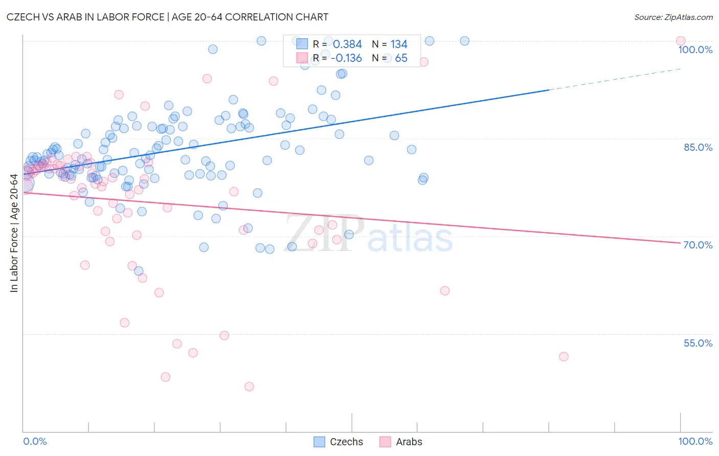 Czech vs Arab In Labor Force | Age 20-64