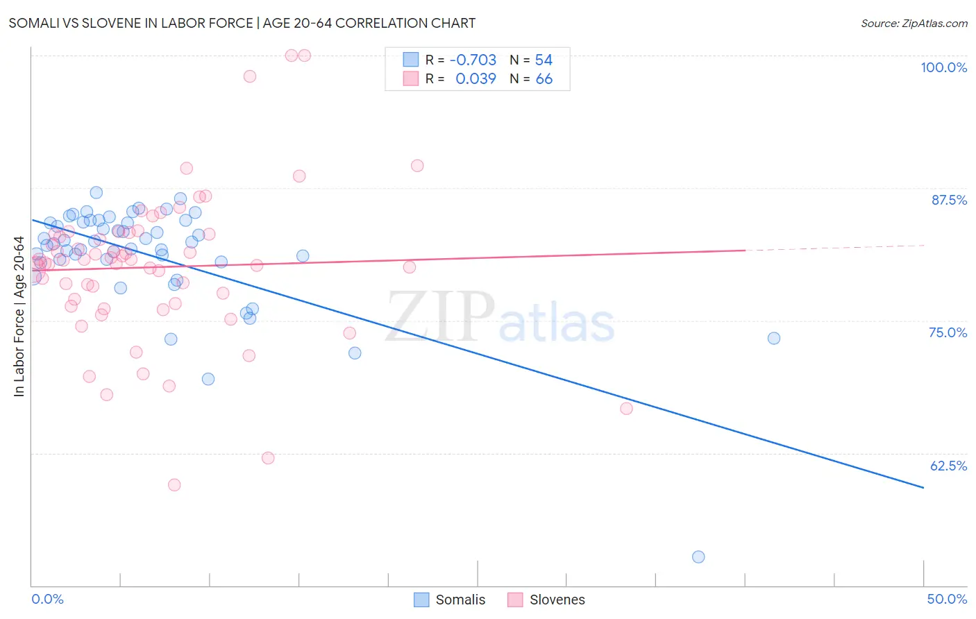 Somali vs Slovene In Labor Force | Age 20-64