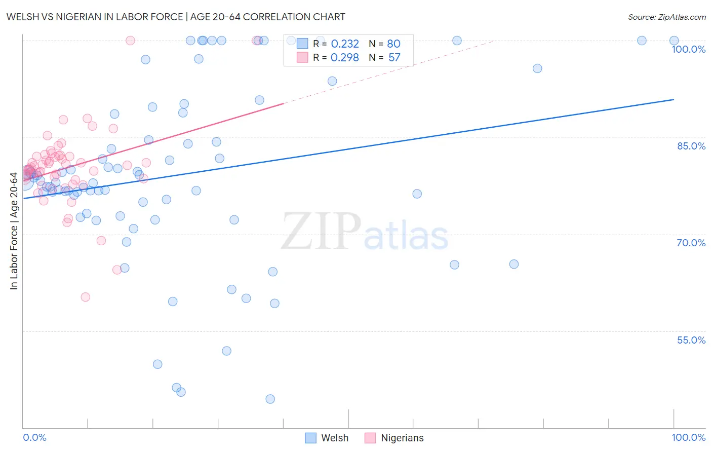 Welsh vs Nigerian In Labor Force | Age 20-64