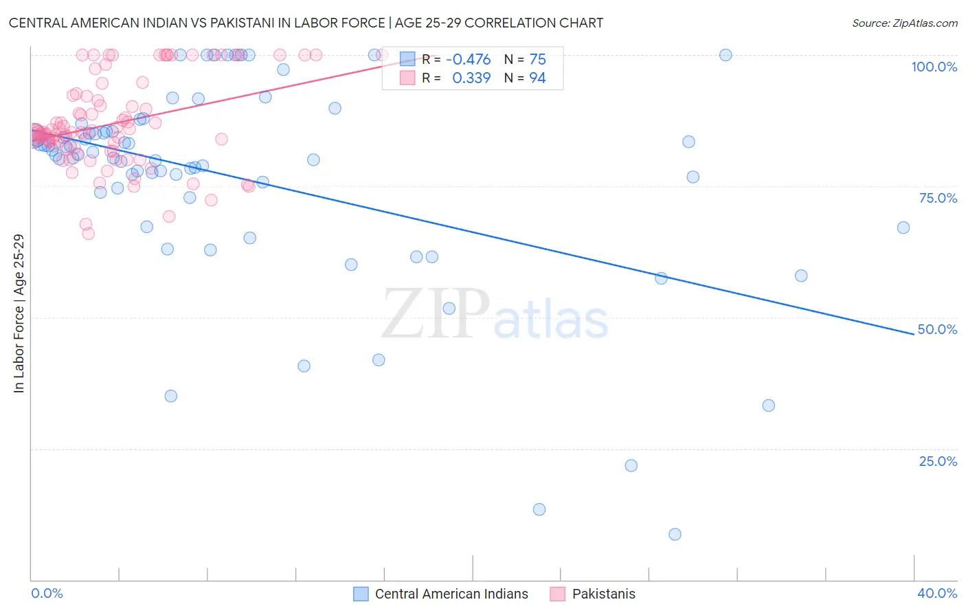 Central American Indian vs Pakistani In Labor Force | Age 25-29