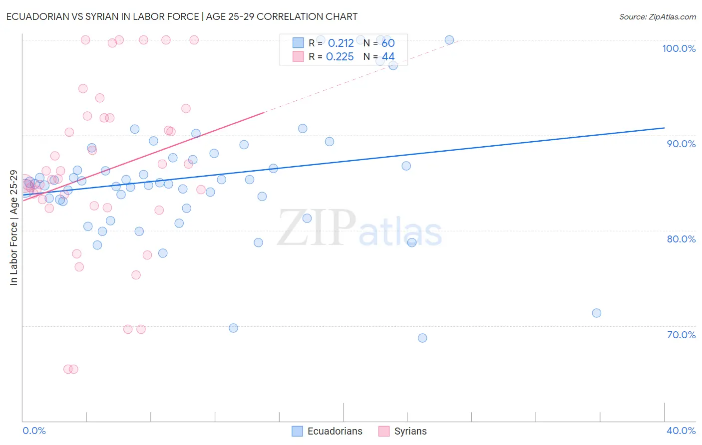 Ecuadorian vs Syrian In Labor Force | Age 25-29