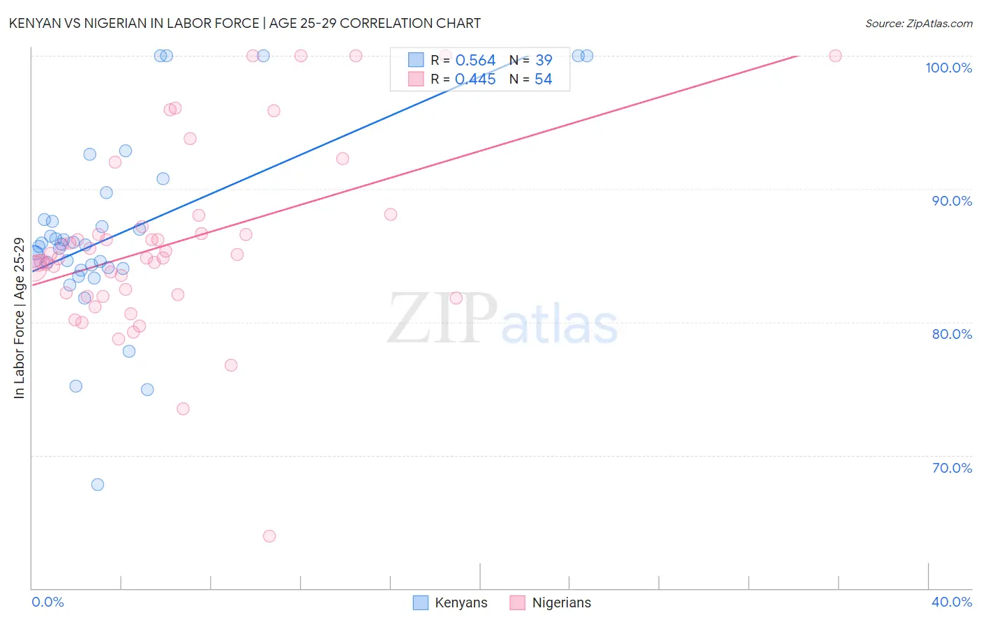 Kenyan vs Nigerian In Labor Force | Age 25-29