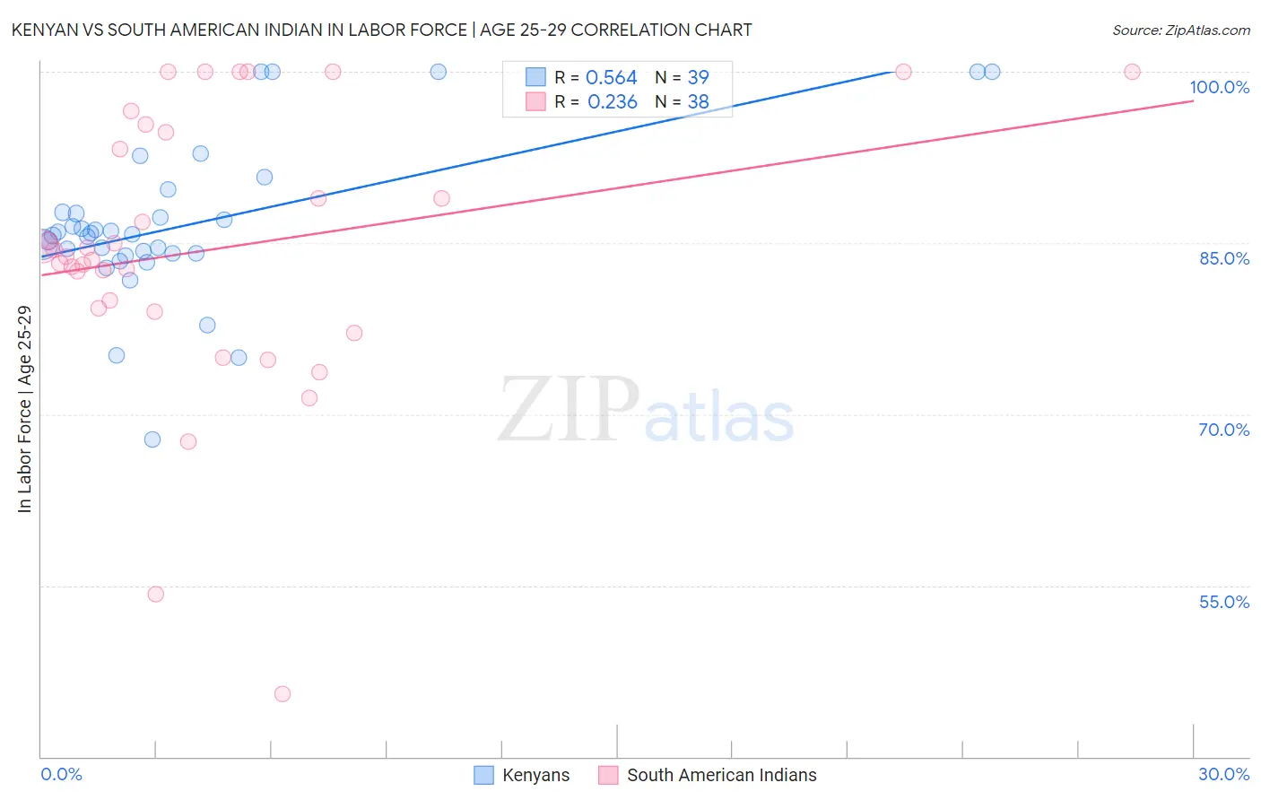 Kenyan vs South American Indian In Labor Force | Age 25-29