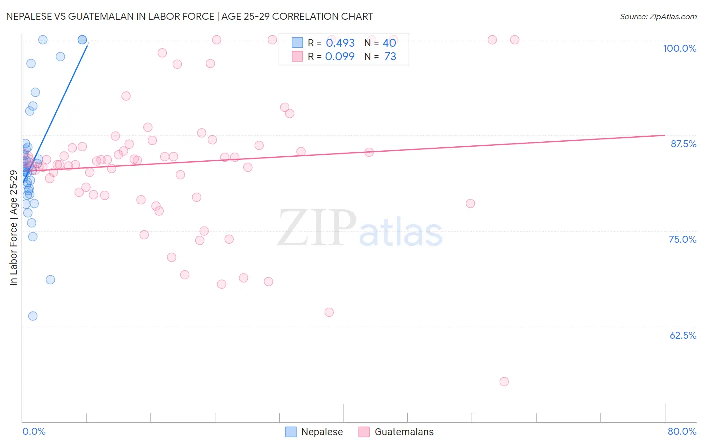 Nepalese vs Guatemalan In Labor Force | Age 25-29