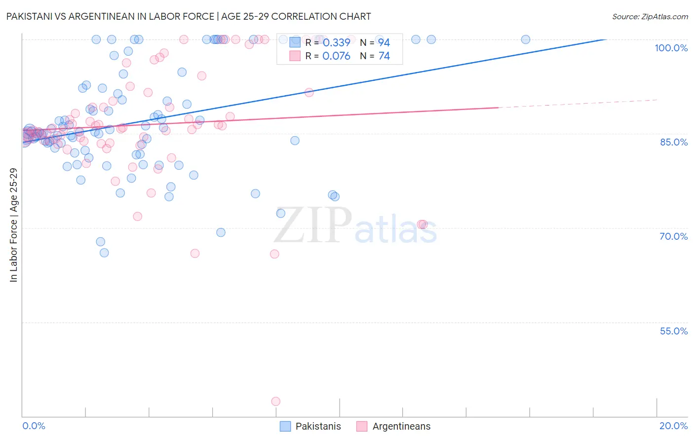 Pakistani vs Argentinean In Labor Force | Age 25-29