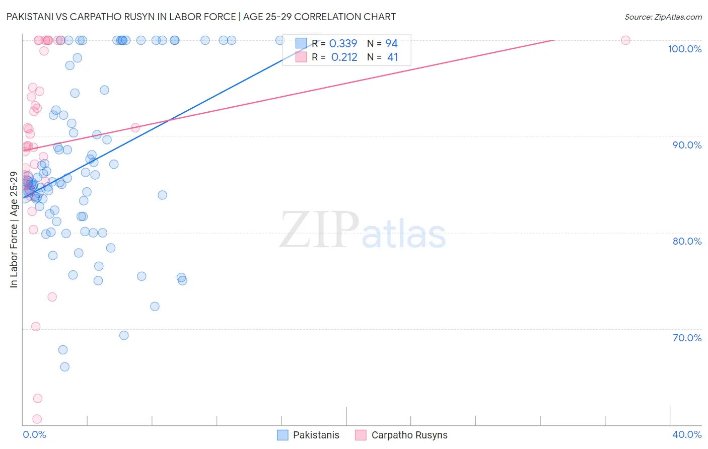 Pakistani vs Carpatho Rusyn In Labor Force | Age 25-29