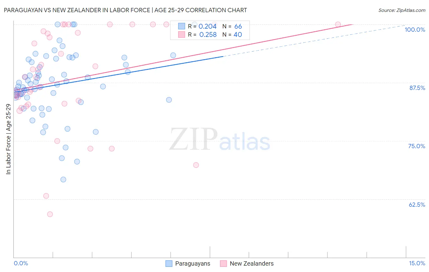 Paraguayan vs New Zealander In Labor Force | Age 25-29