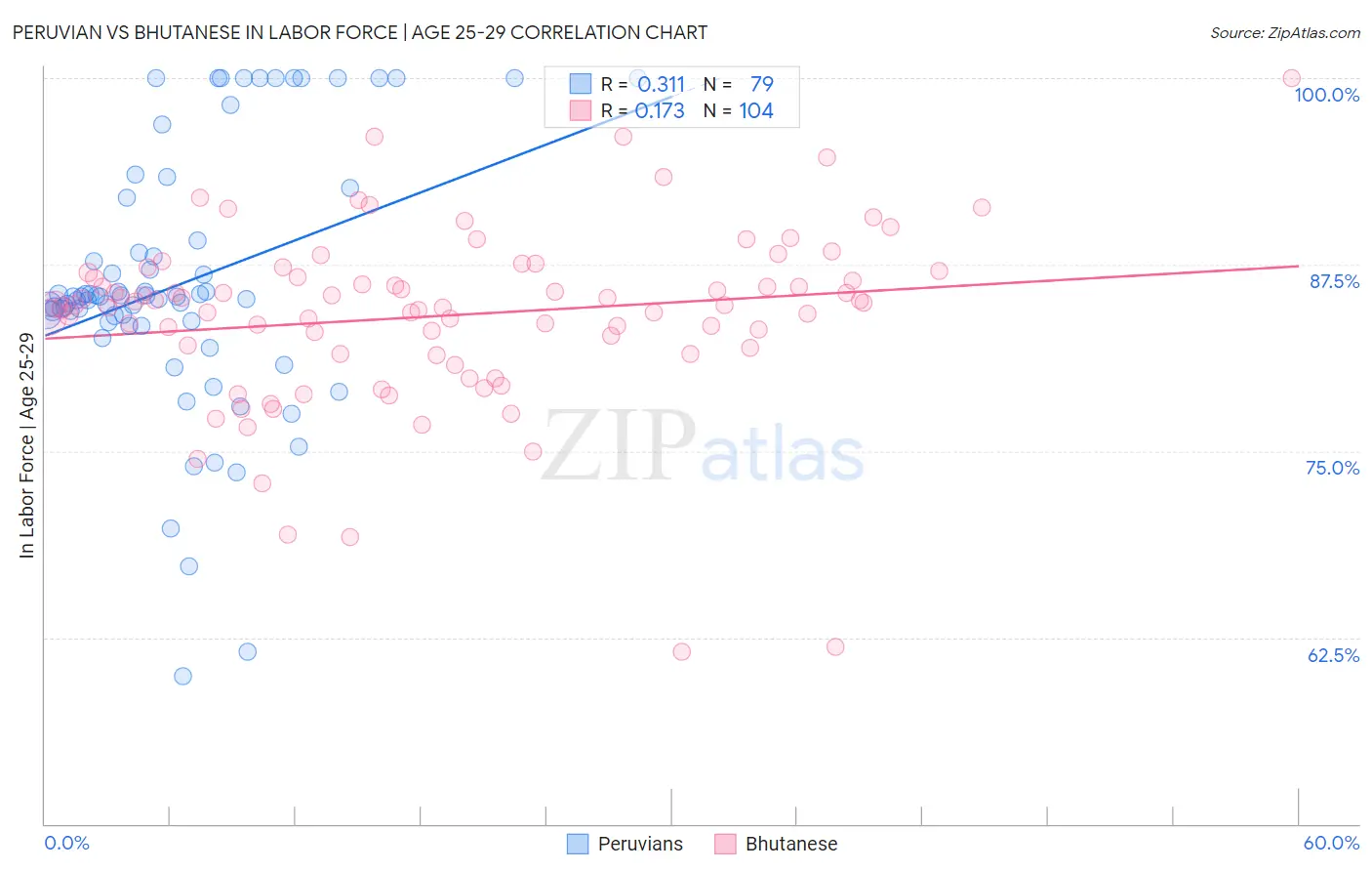 Peruvian vs Bhutanese In Labor Force | Age 25-29