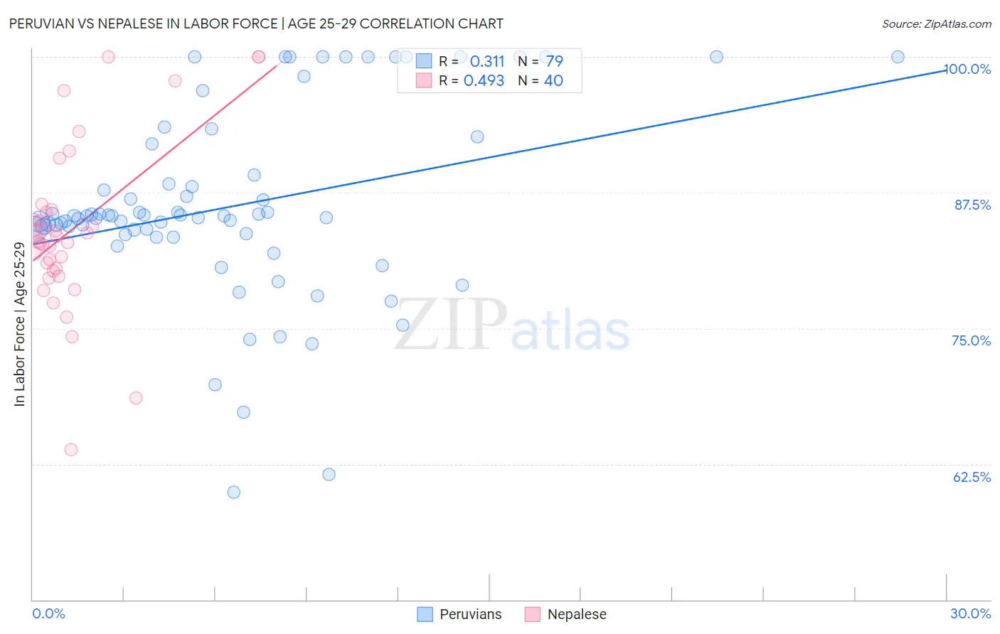 Peruvian vs Nepalese In Labor Force | Age 25-29