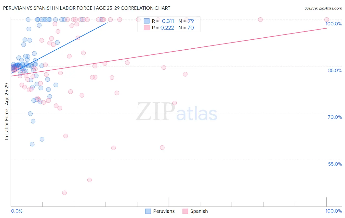 Peruvian vs Spanish In Labor Force | Age 25-29