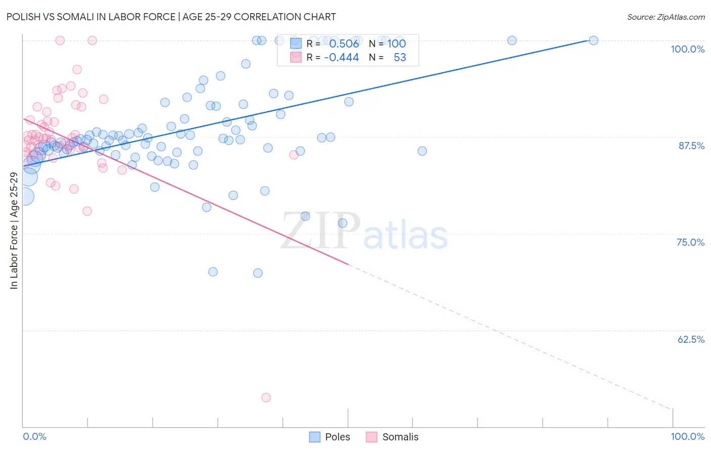 Polish vs Somali In Labor Force | Age 25-29